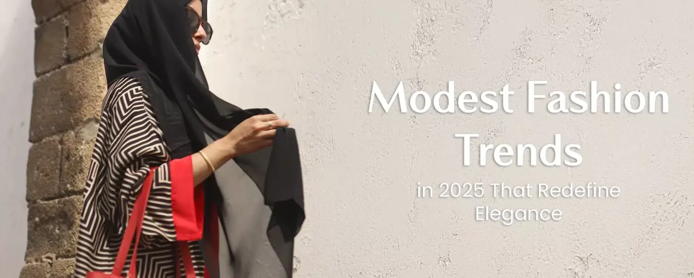 Stylish woman wearing a modern, trendsetting abaya, symbolizing how abayas are redefining modern modest fashion.