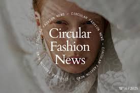 Model wearing sustainable clothing representing circular fashion trends in 2025