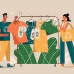 eco-friendly sustainable fashion outfit made from organic cotton, representing the rise of sustainable fashion trends.