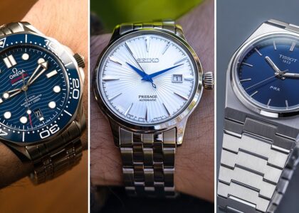 Close-up of stylish affordable watches with luxury-inspired designs, metallic finishes, and elegant dials that look high-end.