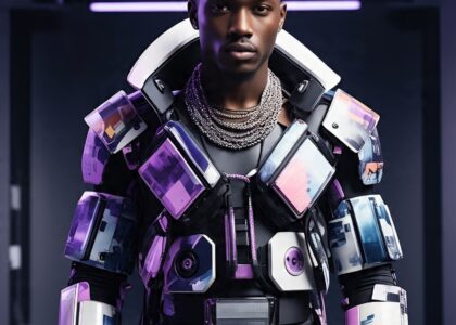 Trendige Streetstyle-Outfits 2025 mit Oversized-Jacken, Metallic-Stoffen und futuristischen Accessoires – die angesagtesten Modetrends des Jahres.“