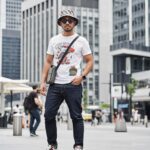 Trending men’s accessories 2025 including smart watch, utility bag, and bold sunglasses