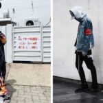 Top street style trends in the United States 2025 – bold oversized blazers, baggy jeans, Y2K accessories, and statement sneakers captured in an urban city backdrop.