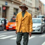 A group of stylish young adults confidently walking through a city street wearing bold 2025 streetwear trends including oversized silhouettes, vibrant colors, futuristic sunglasses, and statement accessories in a global urban setting.