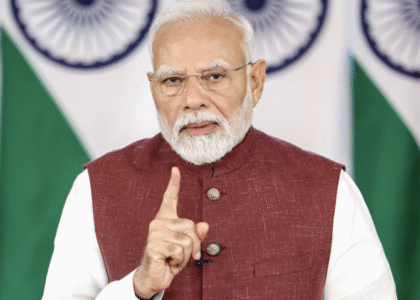 PM Modi addressing a public even