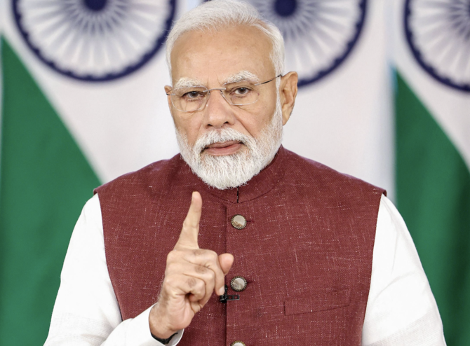 PM Modi addressing a public even