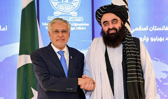 Flags of Pakistan and Afghanistan side by side, symbolizing mutual trust and improving bilateral relations.