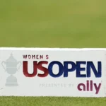 Two golfers competing in the U.S. Women’s Open playoff format, showcasing intense competition and sportsmanship