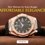 Three affordable watches in different styles placed on a textured background, showcasing variety in design and price.