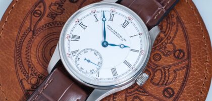 The Smallest 801 at 40.3mm – elegant American-made watch with hand-finished movement in compact case size