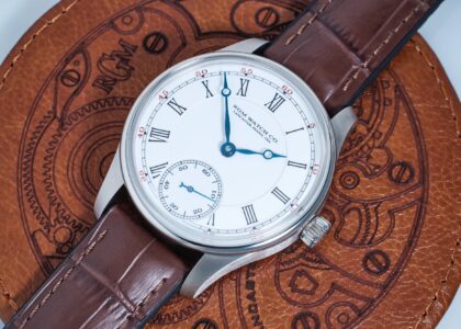 The Smallest 801 at 40.3mm – elegant American-made watch with hand-finished movement in compact case size