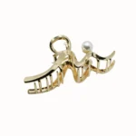 ZARA Crystal Studded Hair Claw Clip 2025 sparkling in styled brunette hair outdoors